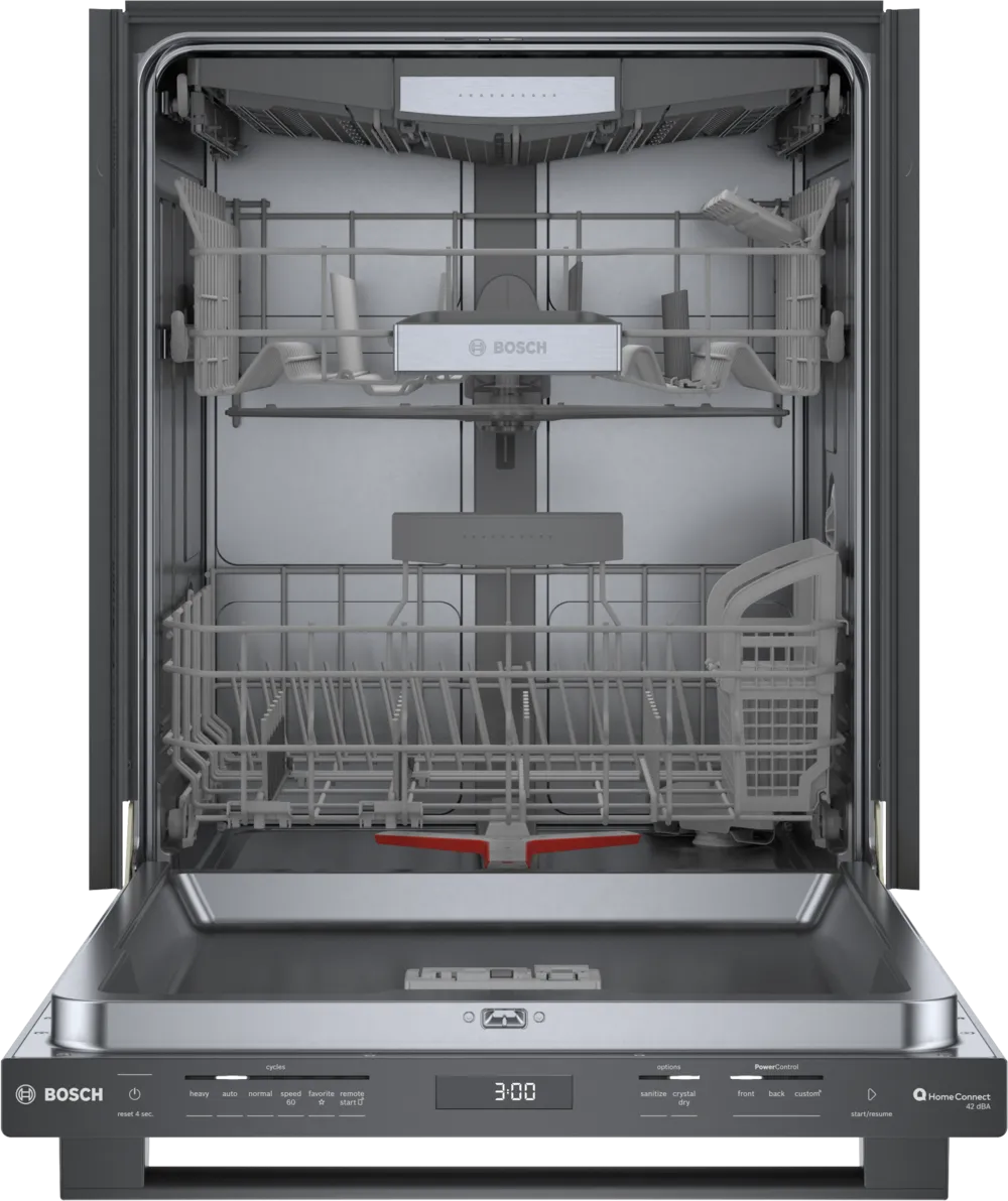 Bosch 800 Series, built-under dishwasher, 24'', Brushed black steel anti-fingerprint