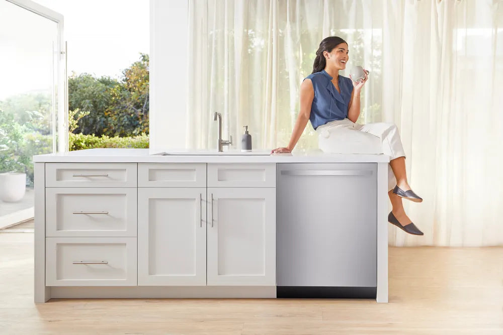Bosch 800 Series, built-under dishwasher, 24'', Brushed steel anti-fingerprint