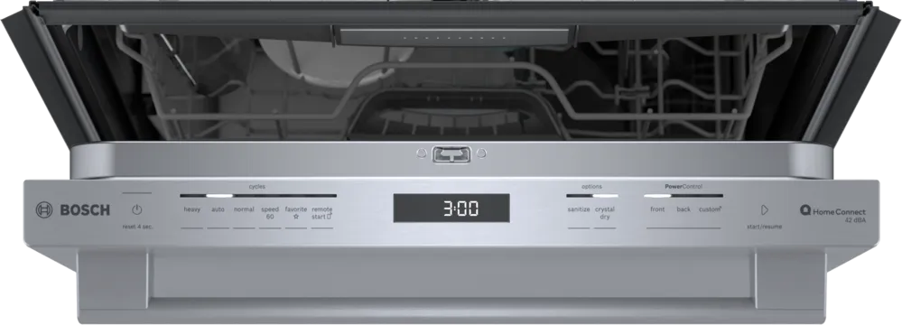 Bosch 800 Series, built-under dishwasher, 24'', Brushed steel anti-fingerprint