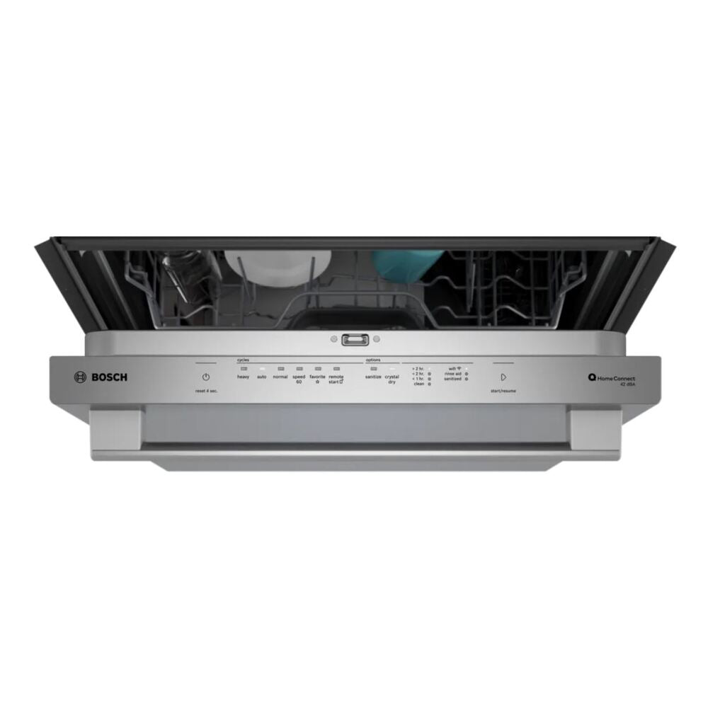 Bosch 800 Series, built-under dishwasher, 24'', Brushed steel anti-fingerprint