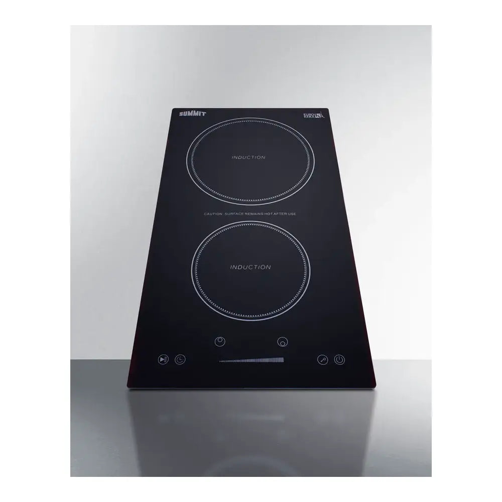 Summit 12" Wide 115v 2-zone Induction Cooktop, Cord Included