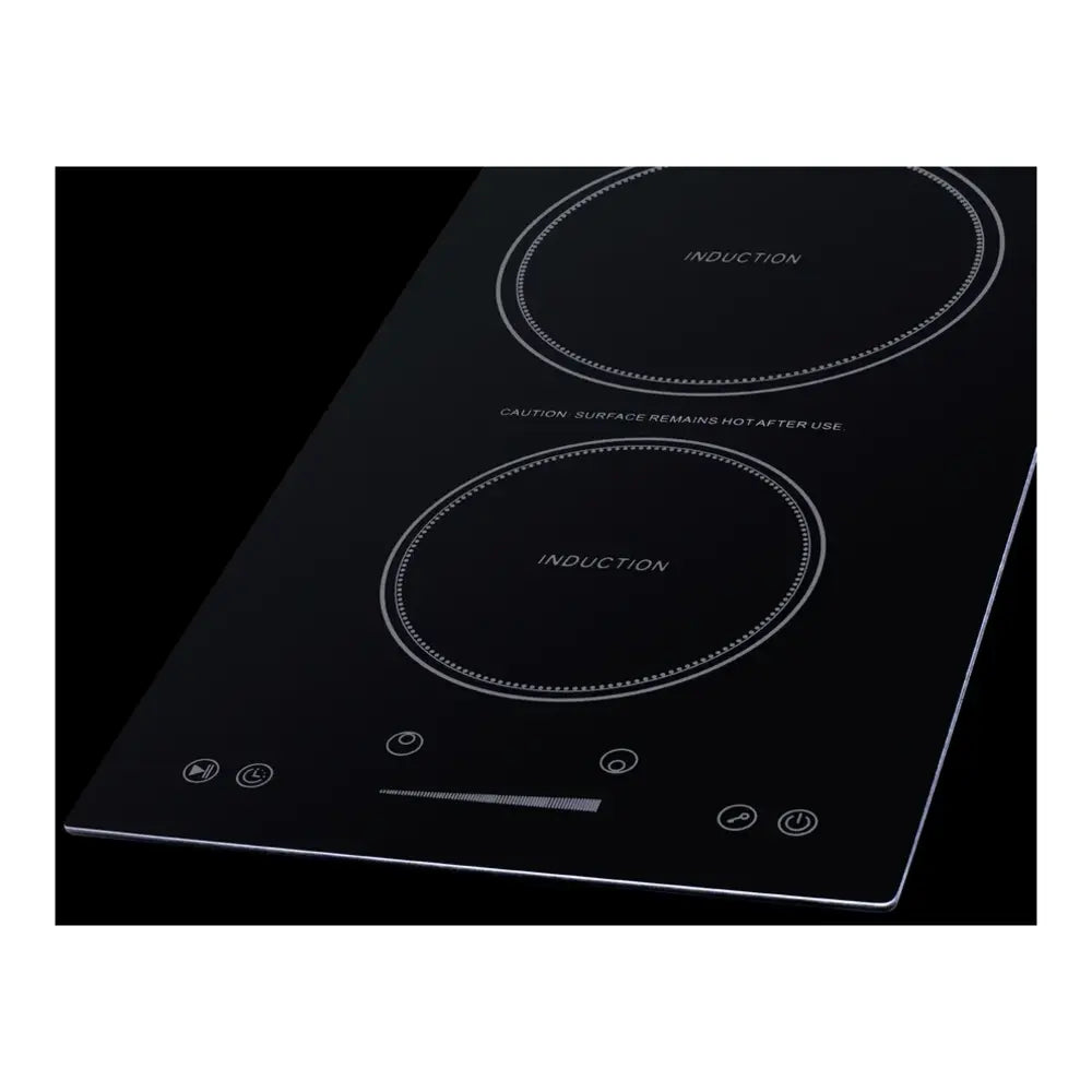 Summit 12" Wide 115v 2-zone Induction Cooktop With Safety Shutoff