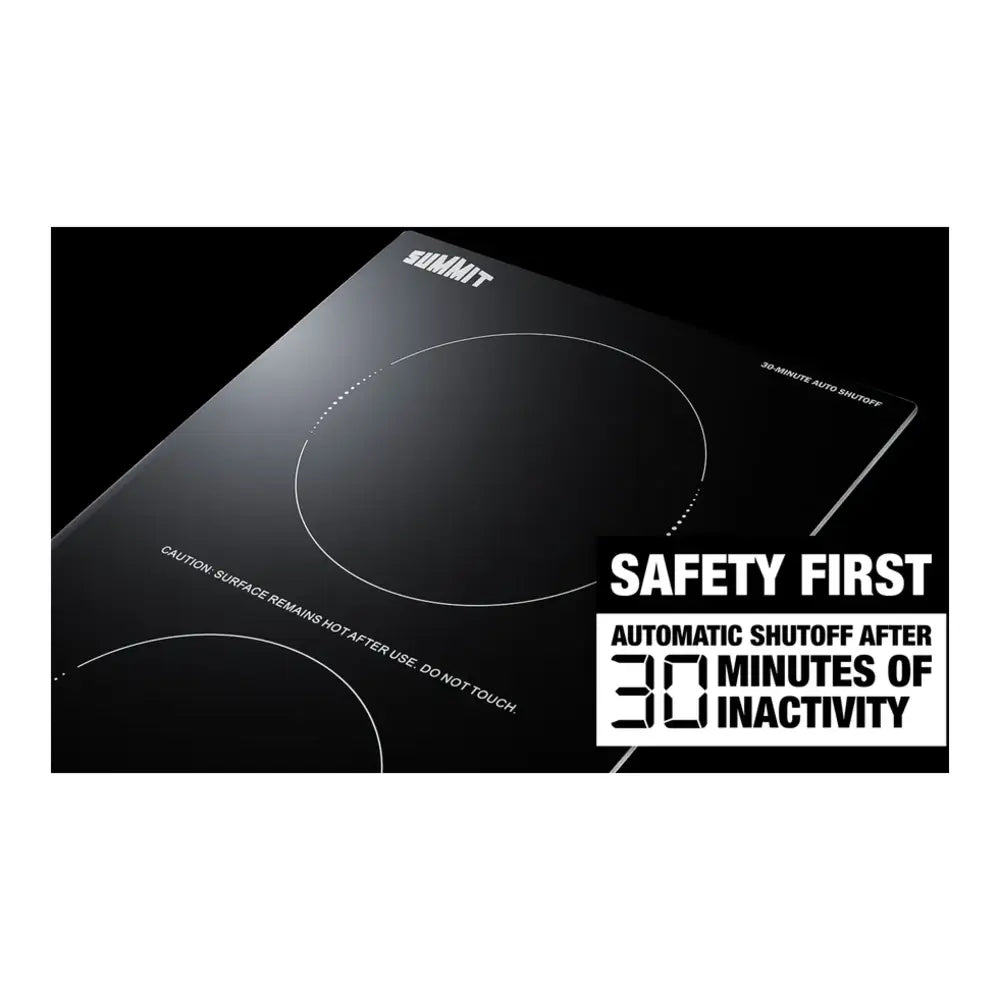 Summit 12" Wide 115v 2-zone Induction Cooktop With Safety Shutoff