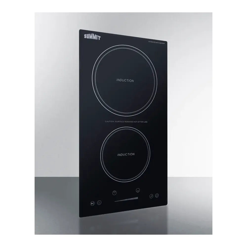 Summit 12" Wide 115v 2-zone Induction Cooktop With Safety Shutoff