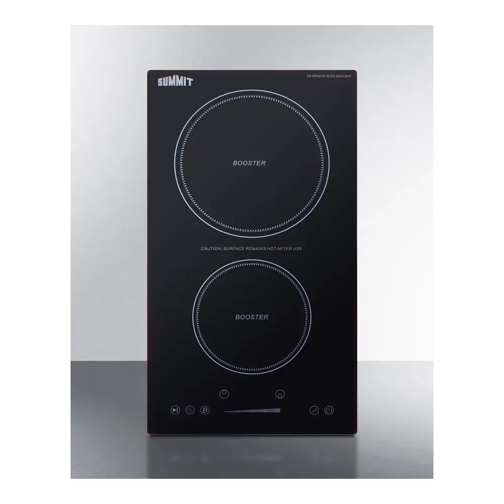 Summit 12" Wide 208-240v 2-zone Induction Cooktop With Safety Shutoff