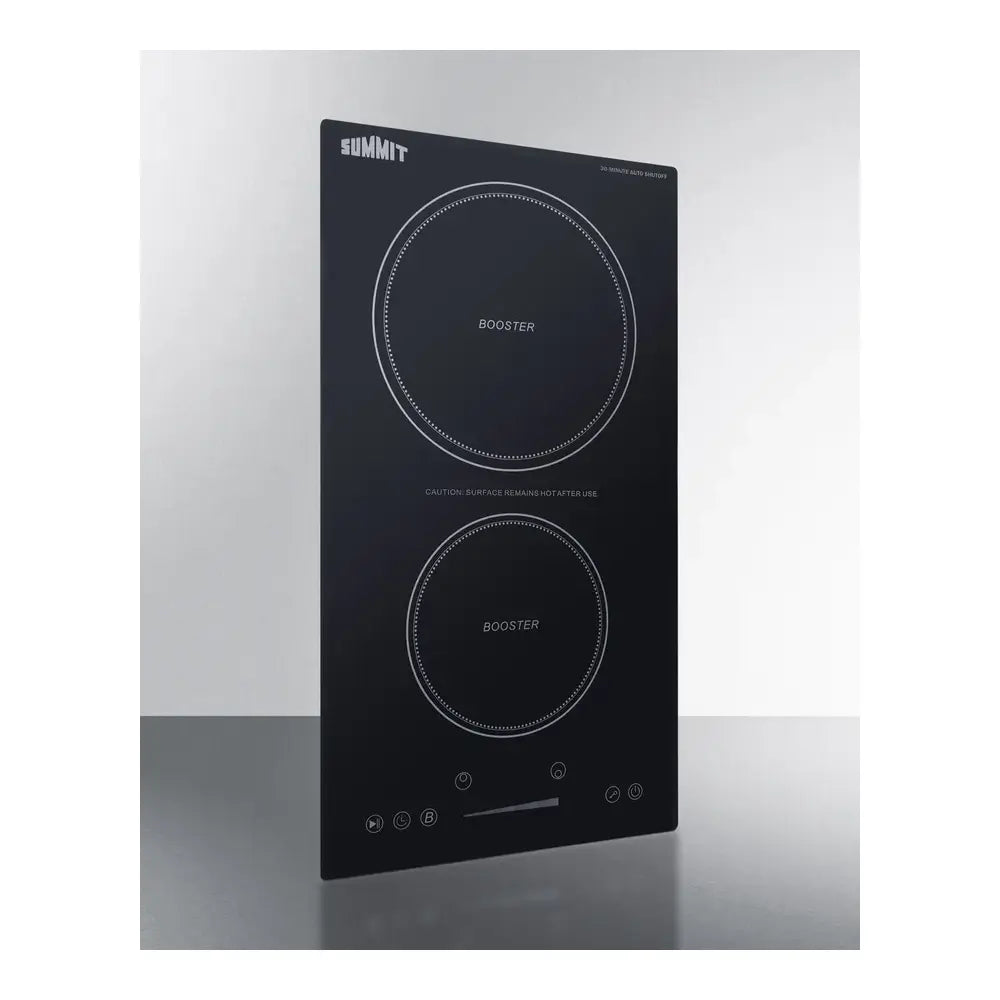 Summit 12" Wide 208-240v 2-zone Induction Cooktop With Safety Shutoff