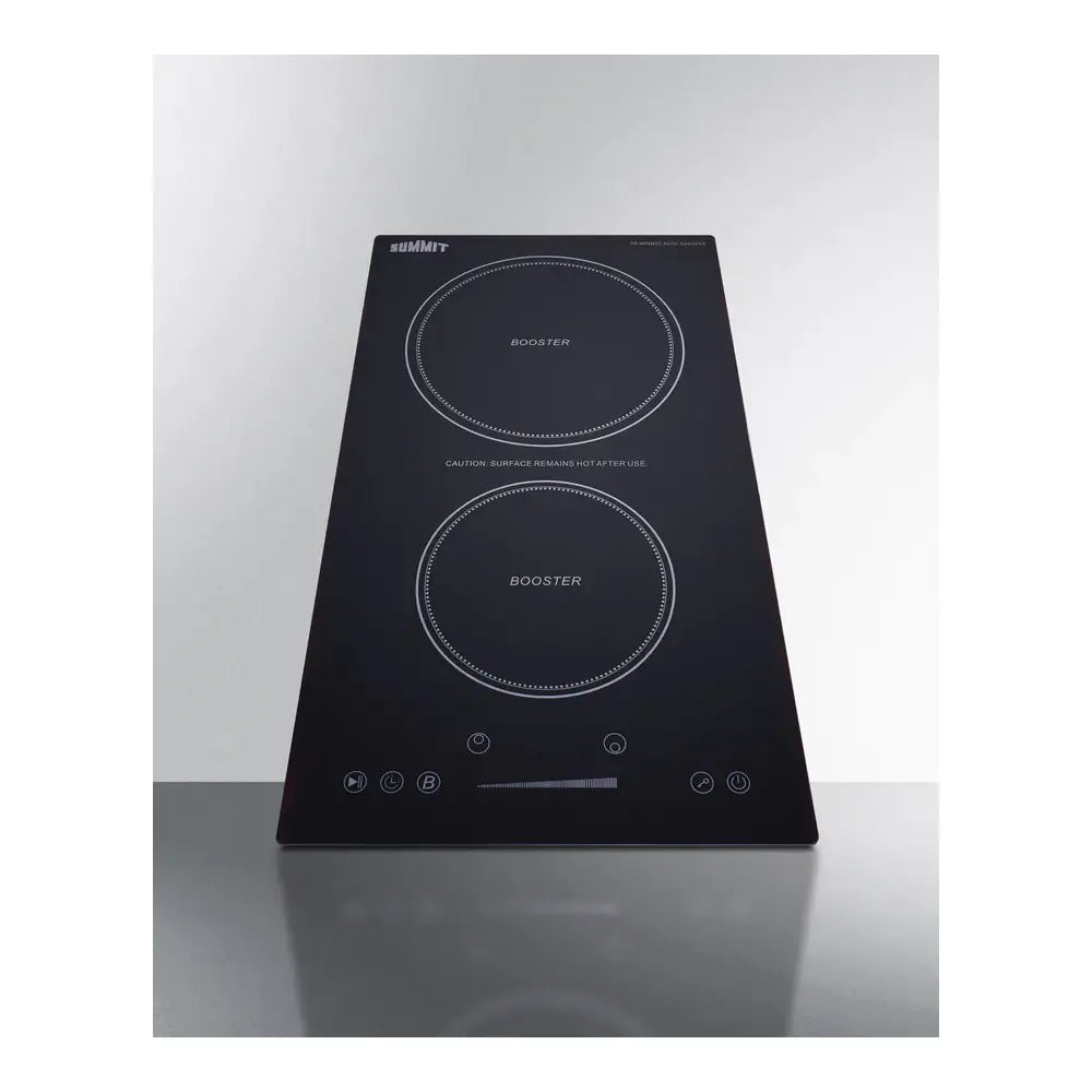 Summit 12" Wide 208-240v 2-zone Induction Cooktop With Safety Shutoff