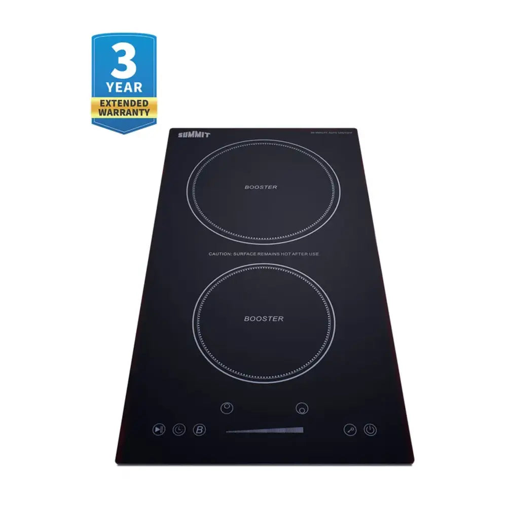 Summit 12" Wide 208-240v 2-zone Induction Cooktop With Safety Shutoff