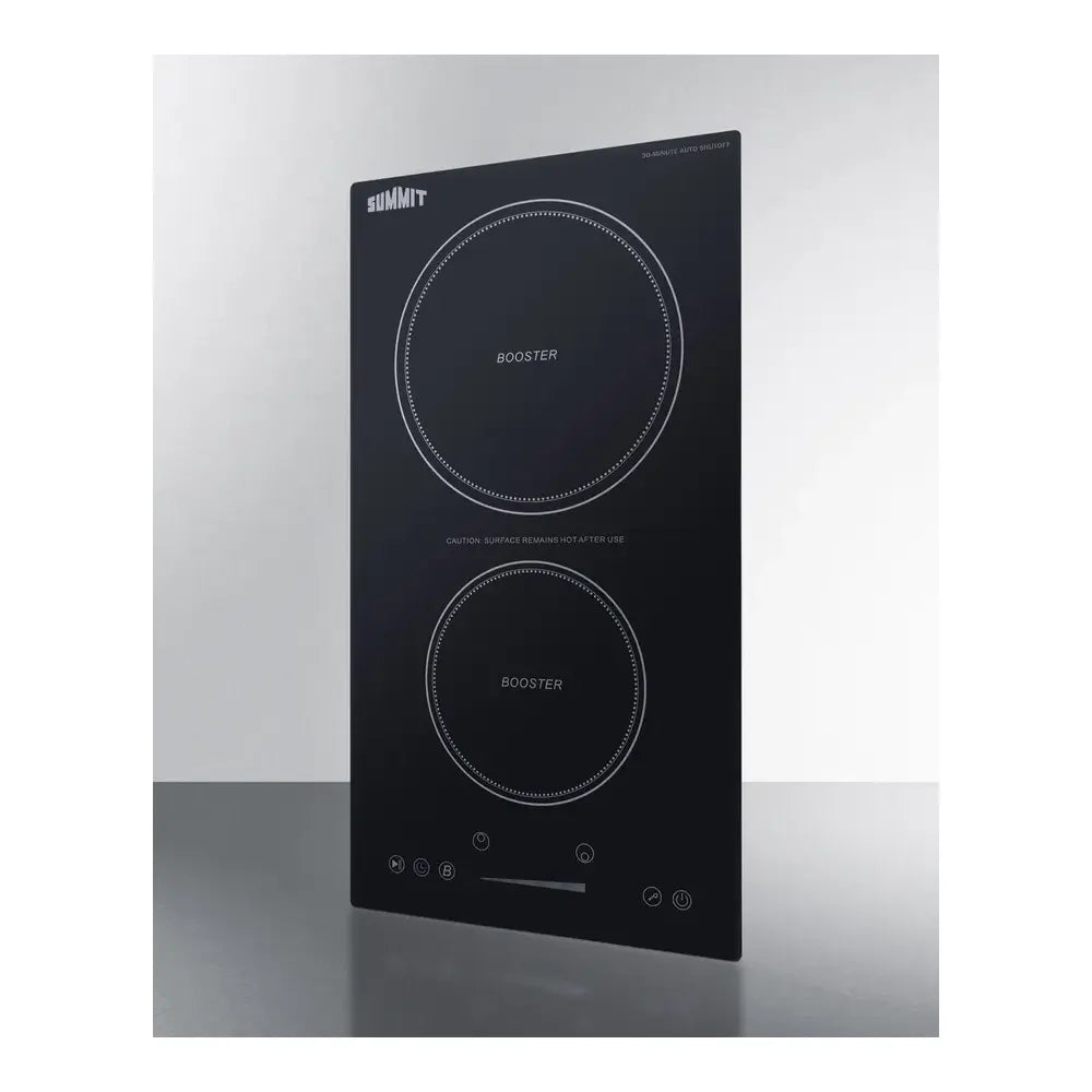 Summit 12" Wide 208-240v 2-zone Induction Cooktop With Safety Shutoff
