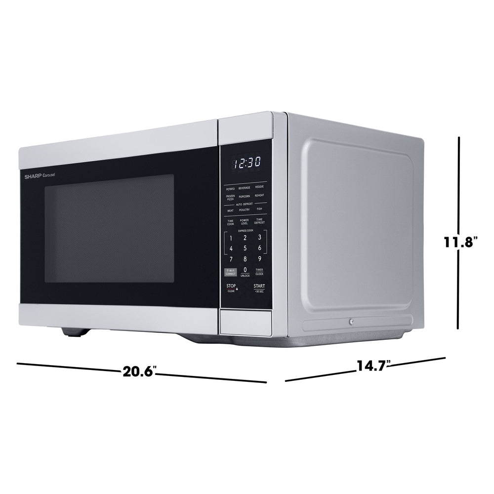 Sharp Sharp 1.1 cu. ft. 1000W Smart Stainless Steel Countertop Microwave Oven
