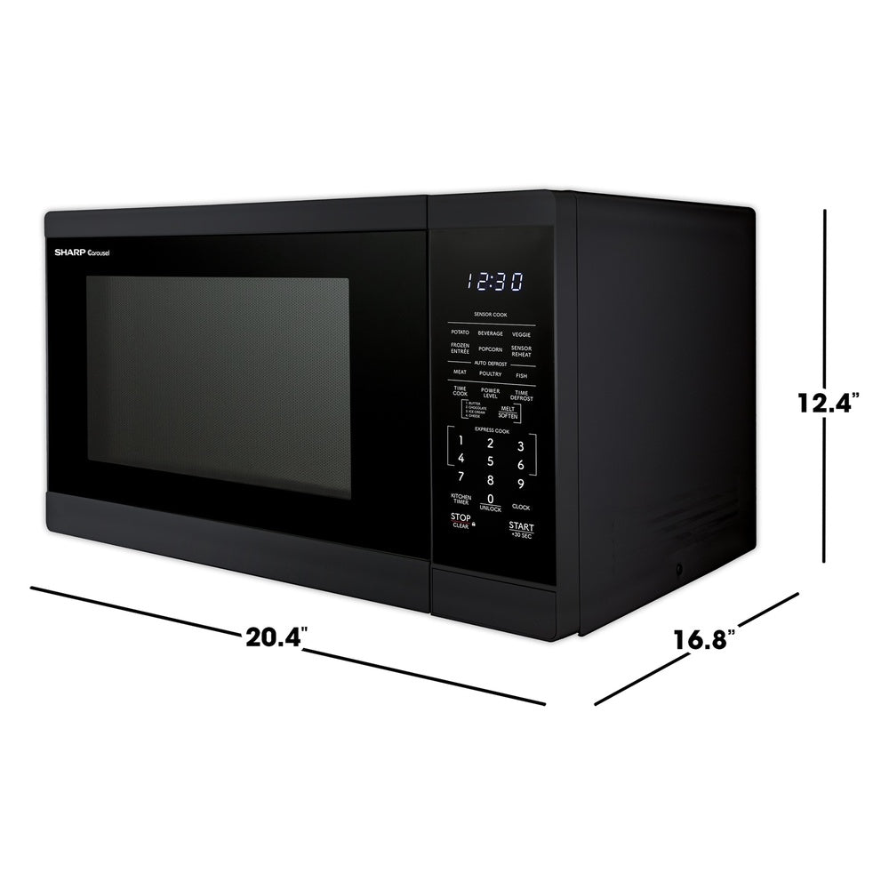Sharp Sharp 1.4 cu. ft. 1100W Black Countertop Microwave Oven