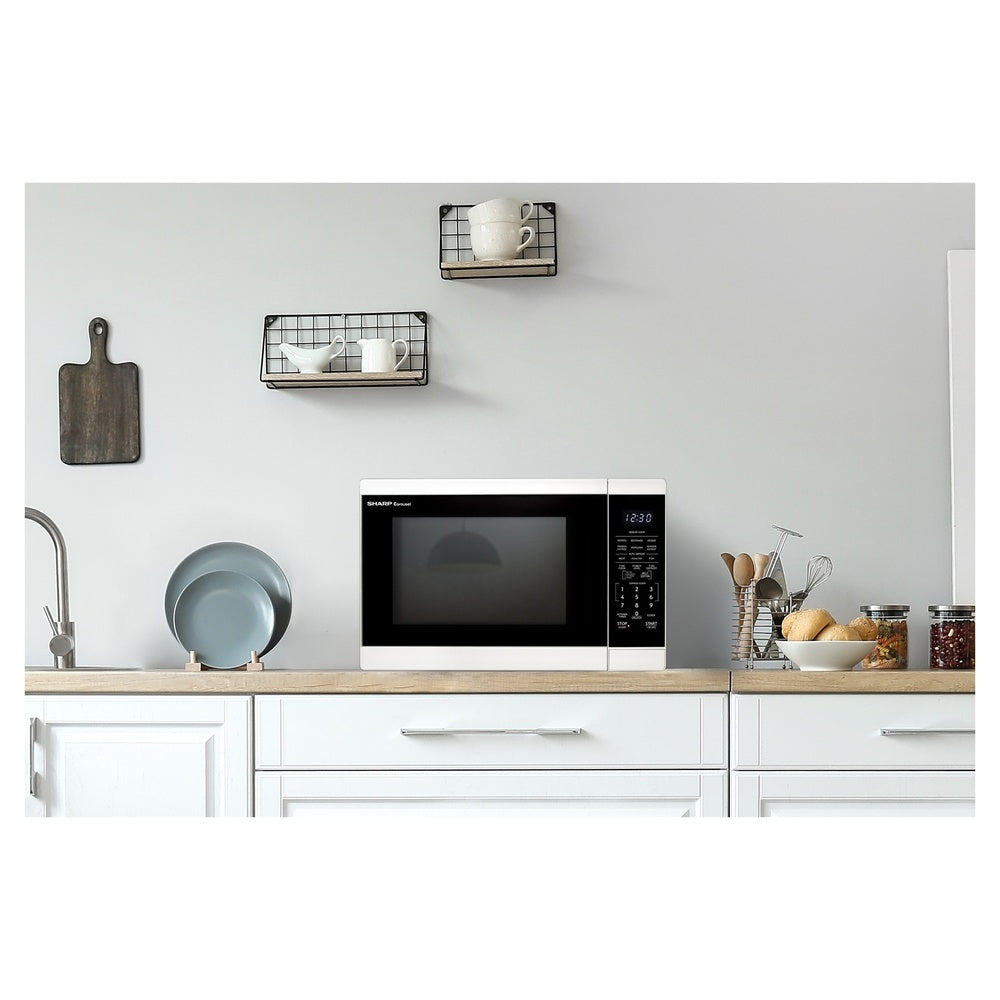 Sharp Sharp 1.4 cu. ft. 1100W White Countertop Microwave Oven