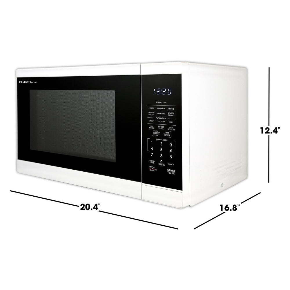 Sharp Sharp 1.4 cu. ft. 1100W White Countertop Microwave Oven