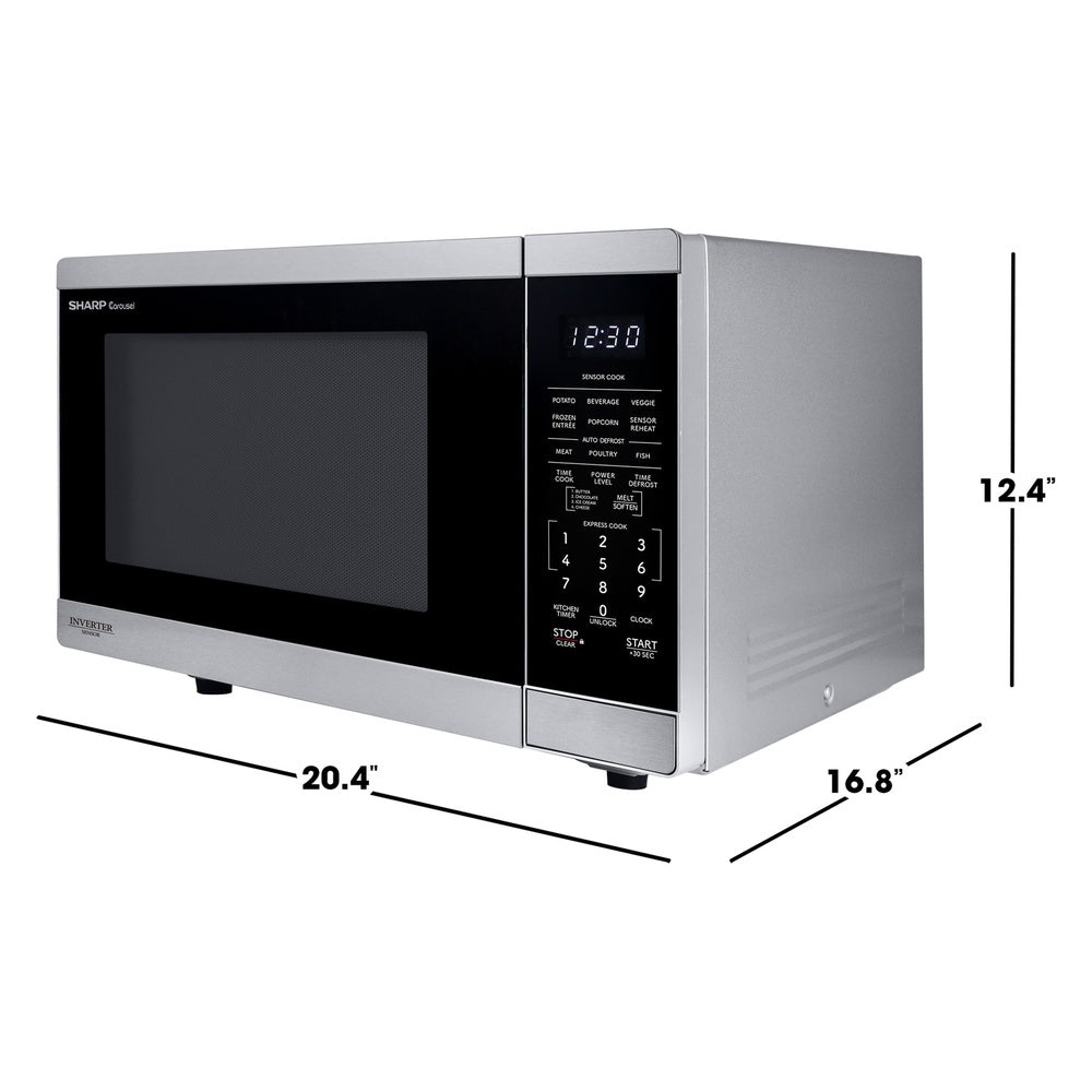 Sharp Sharp 1.4 cu. ft. 1100W Stainless Steel Countertop Microwave Oven with Inverter 