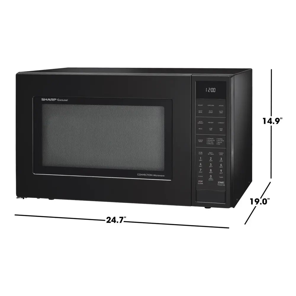 Sharp Sharp 1.5 cu. ft. 900W Black Convection Countertop Microwave Oven
