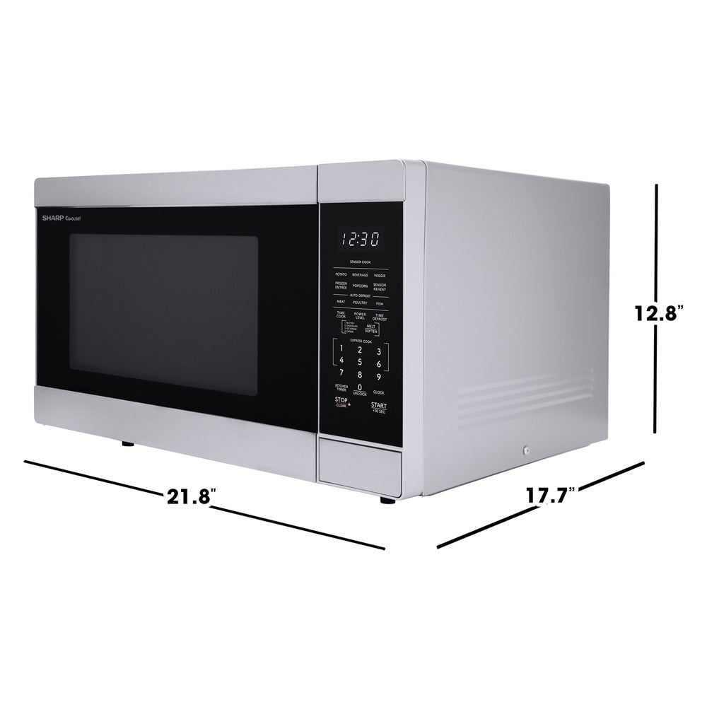 Sharp Sharp 1.6 cu. ft. 1100W Stainless Steel Countertop Microwave Oven