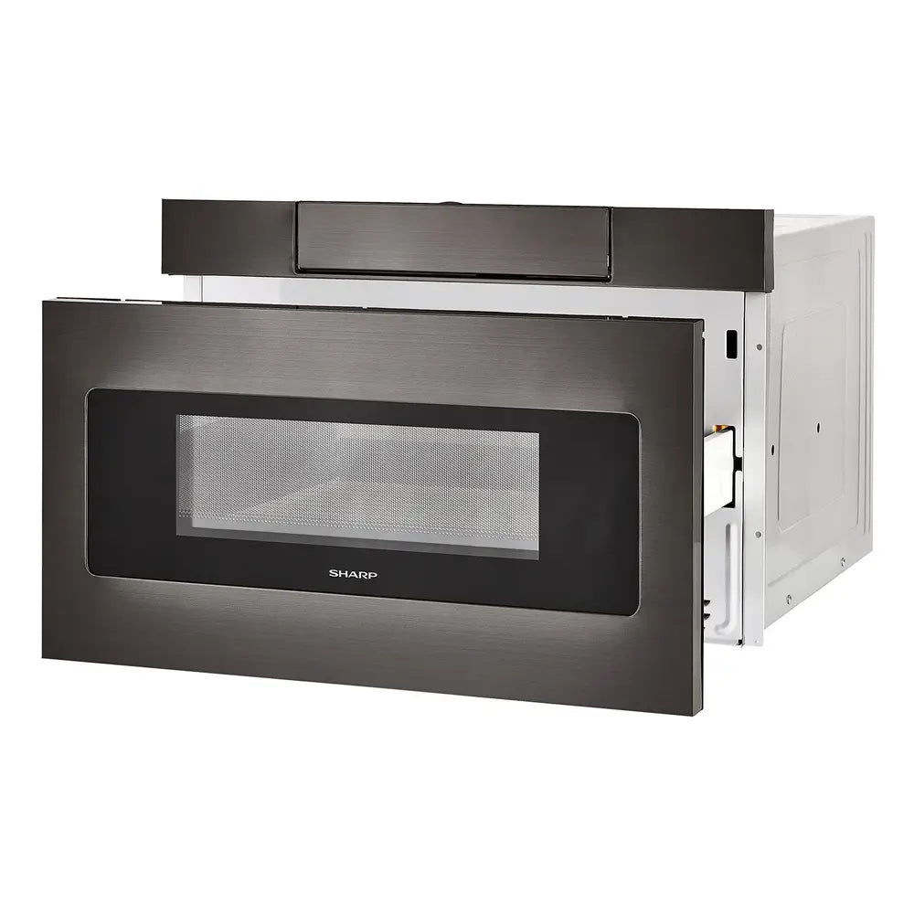 Sharp 24 in. 1.2 cu. ft. 950W Sharp Black Stainless Steel Microwave Drawer Oven