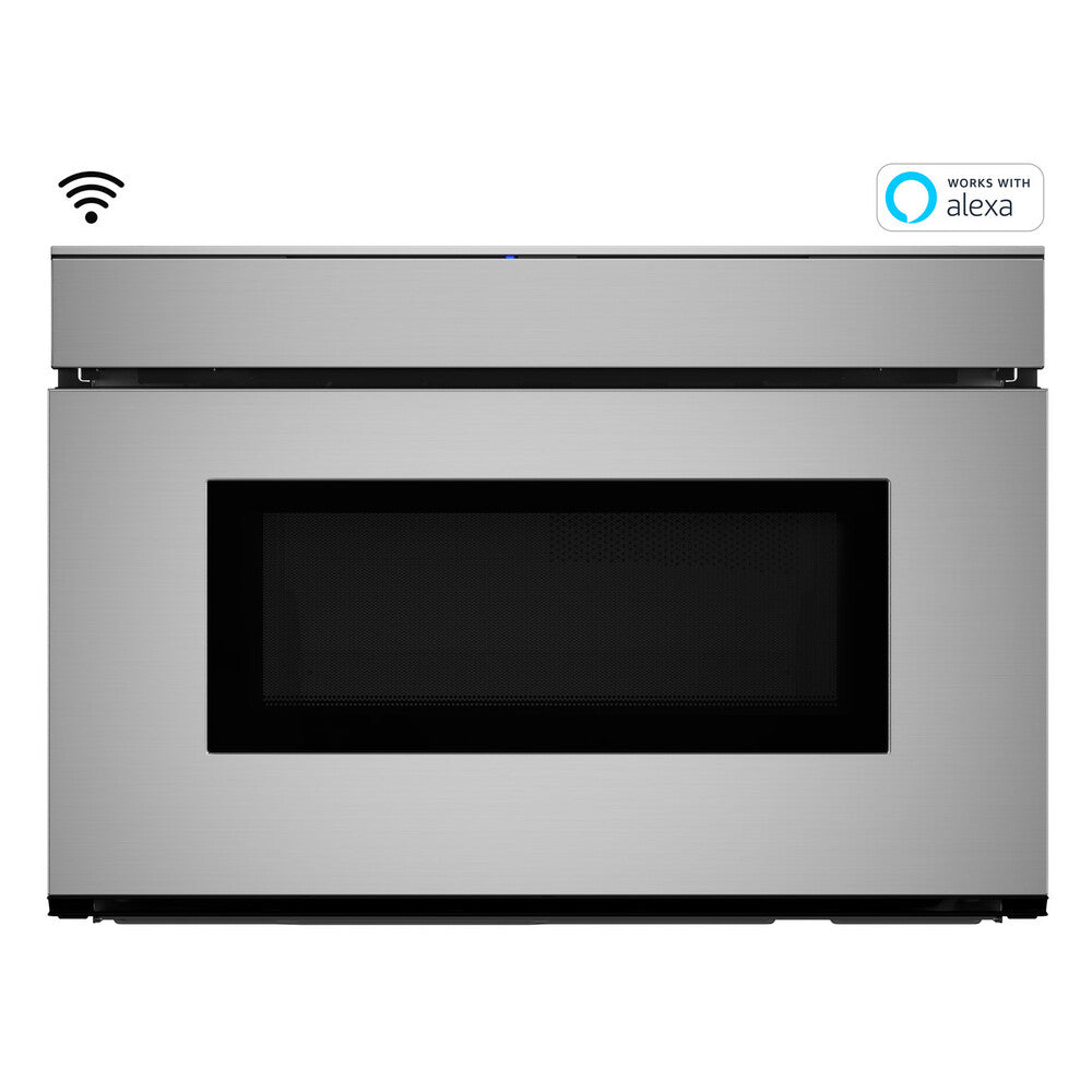 Sharp 24 in. 1.2 cu. ft. 950W Sharp Stainless Steel Smart Easy Wave Open Microwave Dra
