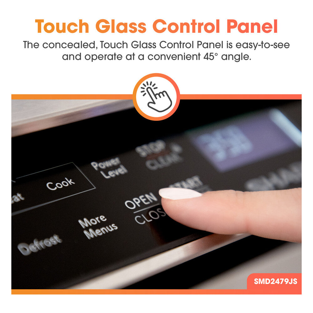 Sharp 24 in. 1.2 cu. ft. 950W Sharp Stainless Steel Smart Easy Wave Open Microwave Dra