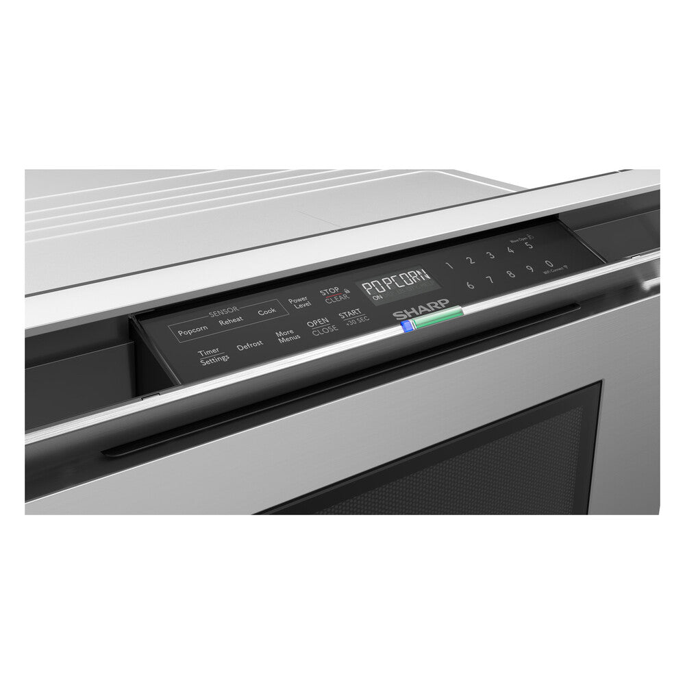 Sharp 24 in. 1.2 cu. ft. 950W Sharp Stainless Steel Smart Easy Wave Open Microwave Dra