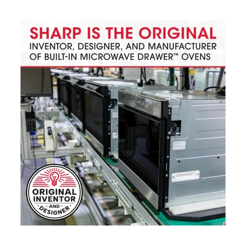 Sharp 24 in. 1.2 cu. ft. 950W Sharp Stainless Steel Smart Easy Wave Open Microwave Dra