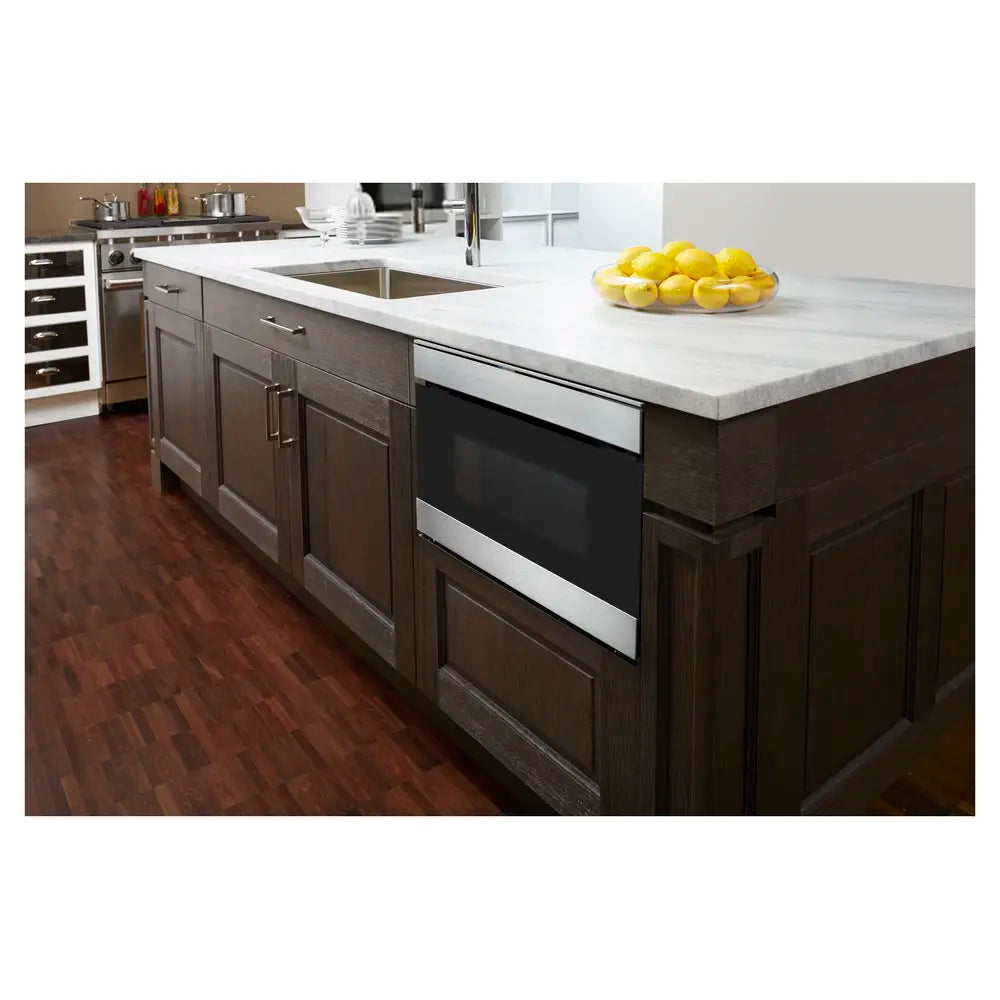 Sharp 24 in. 1.2 cu. ft. 950W Sharp Stainless Steel Smart Easy Wave Open Microwave Dra