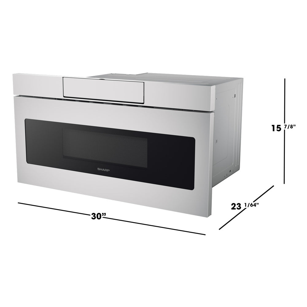 Sharp 30 in. 1.2 cu. ft. 950W Sharp Stainless Steel Microwave Drawer Oven