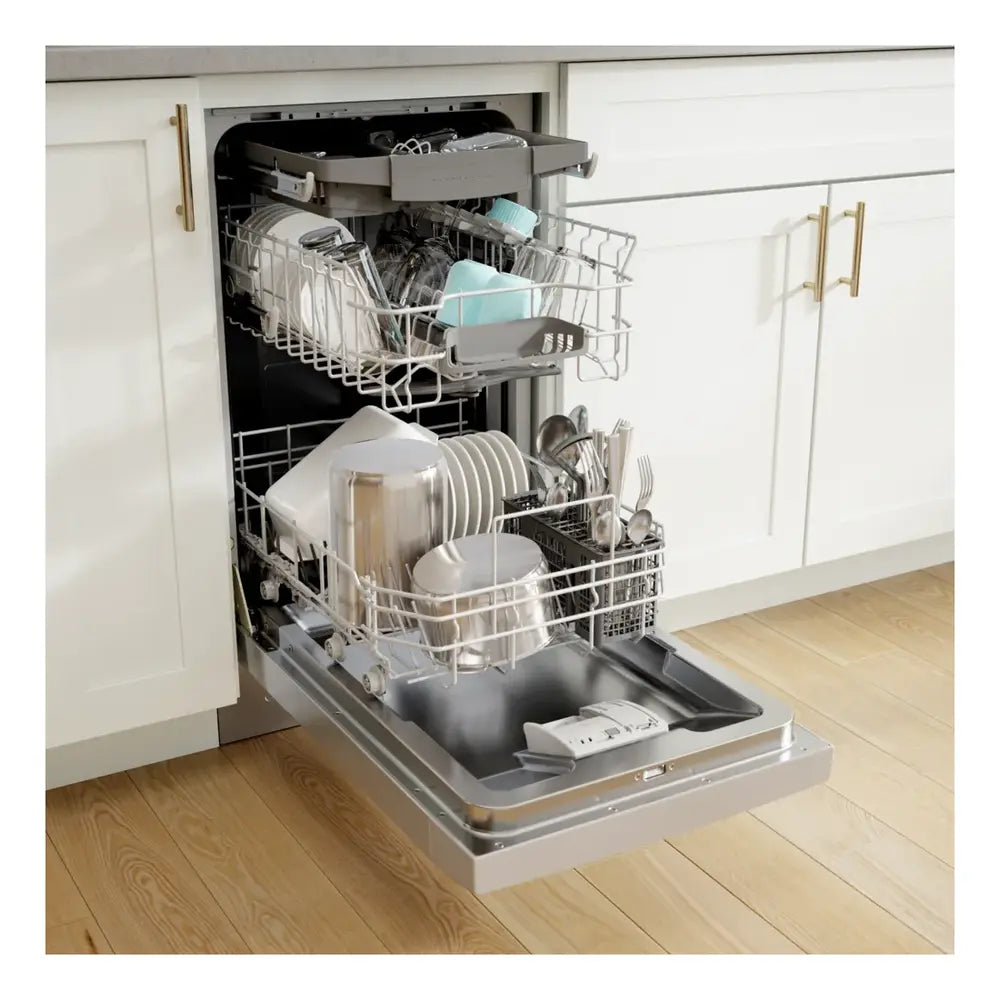 Bosch 300 Series, built-under dishwasher, 17 3/4'', Brushed steel anti-fingerprint