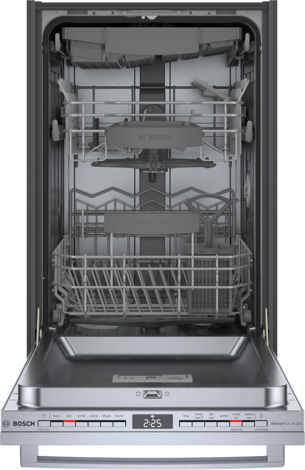 Bosch 800 Series, built-under dishwasher, 17 3/4'', Brushed steel