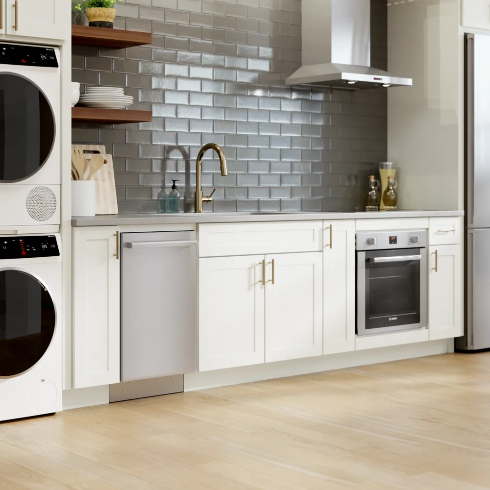 Bosch 800 Series, built-under dishwasher, 17 3/4'', Brushed steel