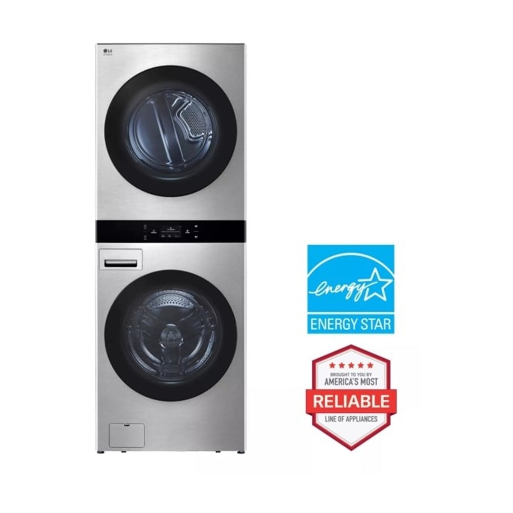 LG Studio LG STUDIO WashTower™ Smart Front Load 5.0 cu. ft. Washer and 7.4 cu. ft. Electri