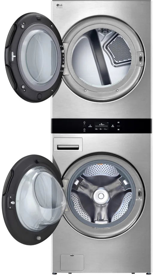 LG Studio LG STUDIO WashTower™ Smart Front Load 5.0 cu. ft. Washer and 7.4 cu. ft. Electri