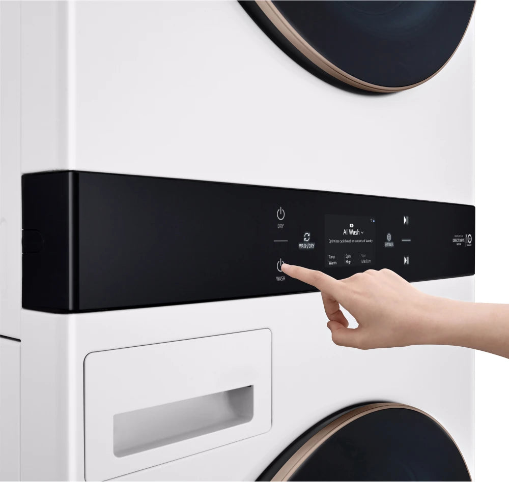 LG Studio LG STUDIO WashTower™ Smart Front Load 5.0 cu. ft. Washer and 7.4 cu. ft. Electri