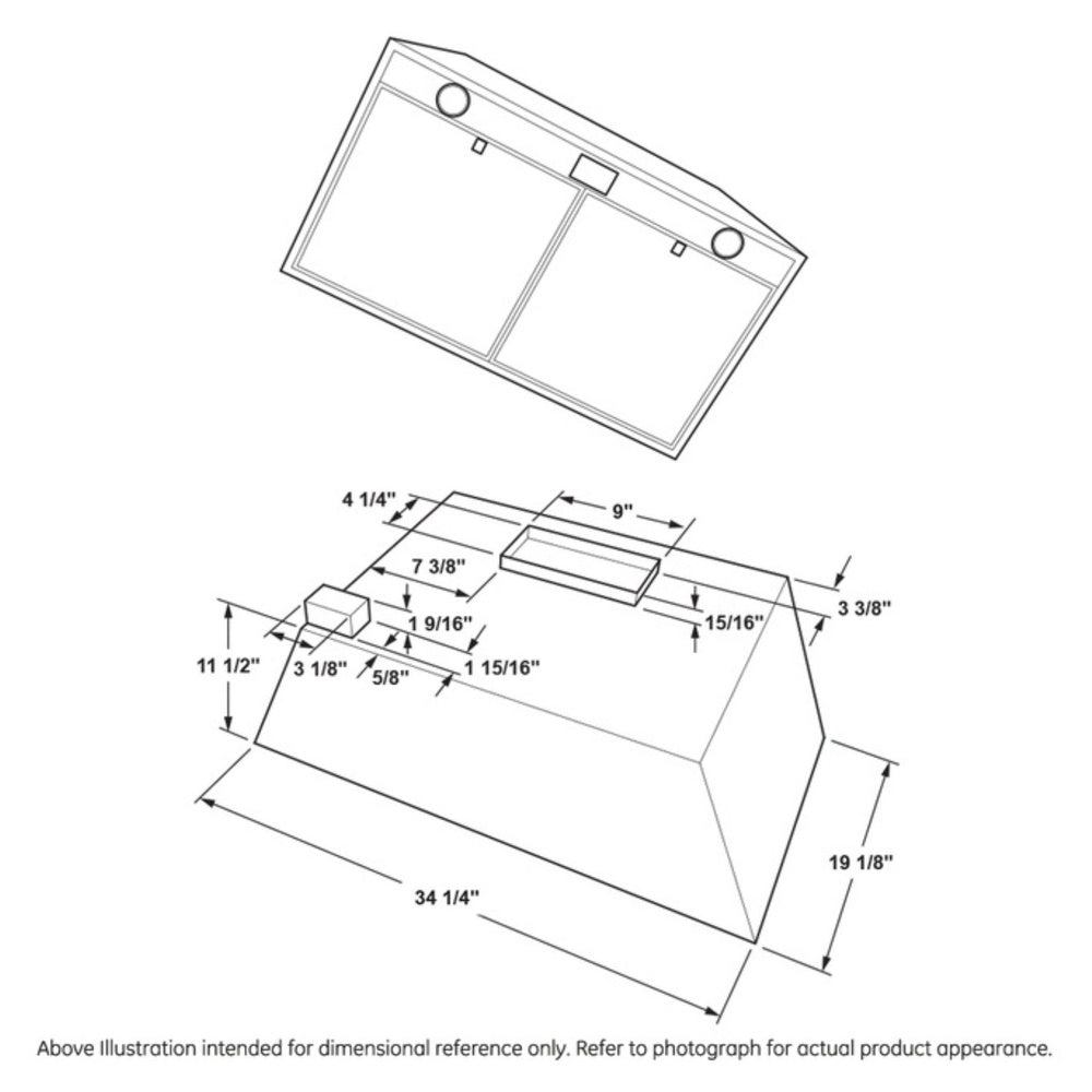 GE 36" Smart Designer Custom Insert w/ Dimmable LED Lighting