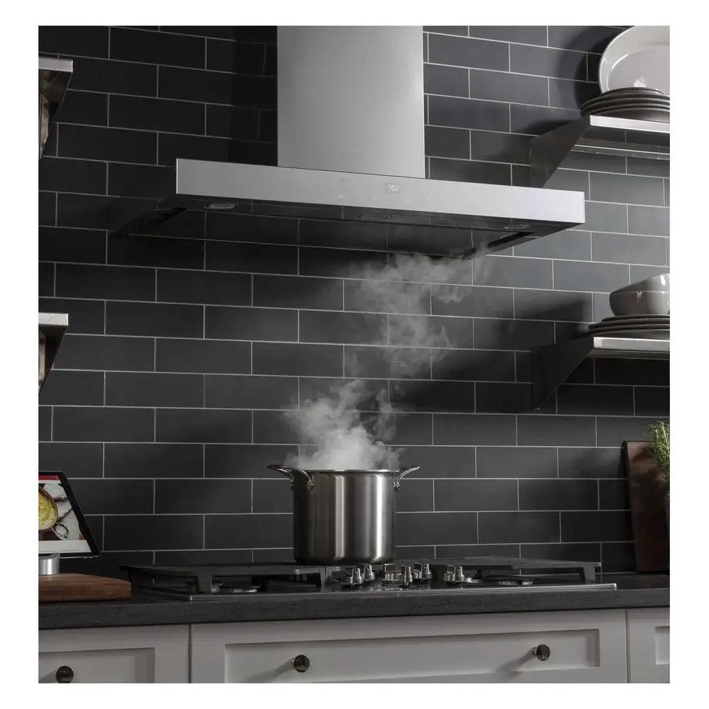 GE 36" Smart Designer Wall Mount Hood w/ Perimeter Venting
