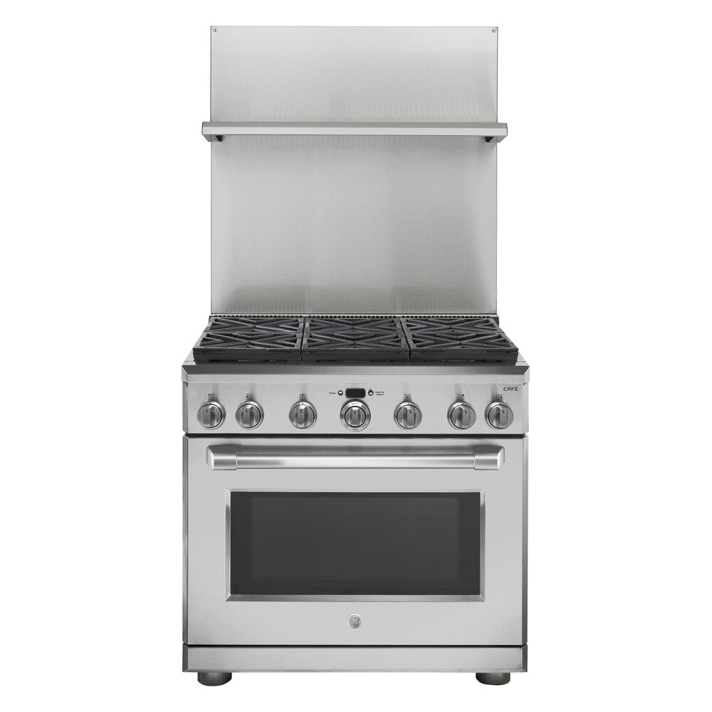 GE 36" Professional 30"-36" Adjustable Height Backsplash with Shelf