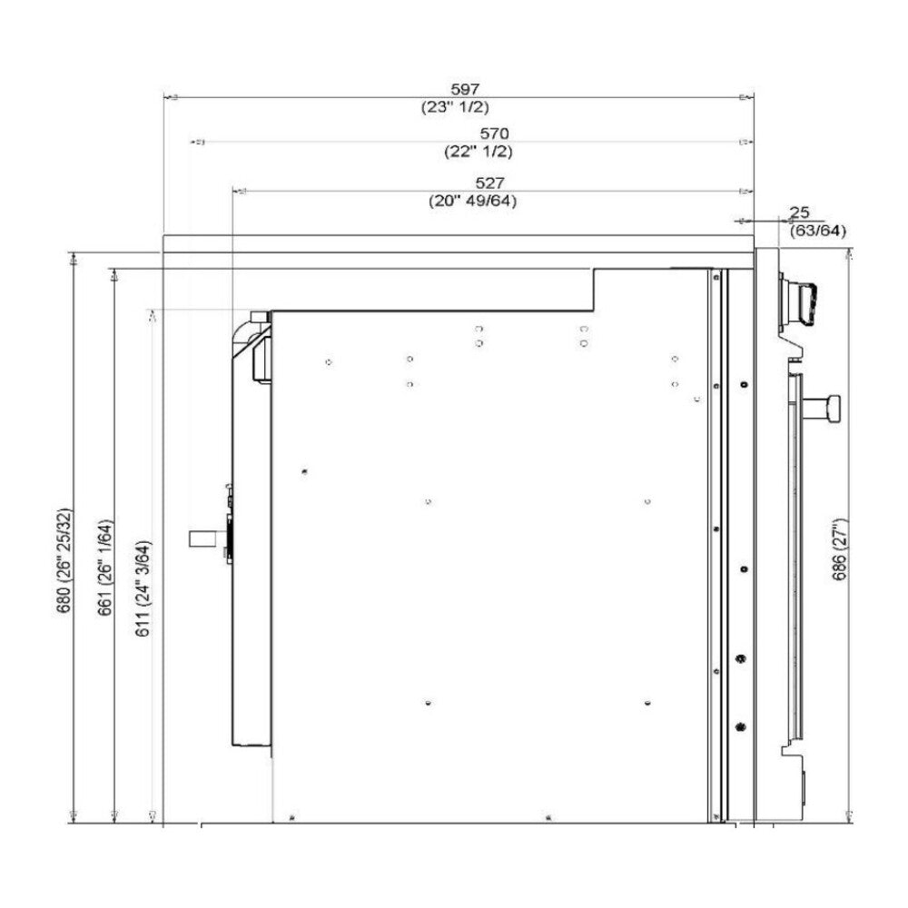 Verona Verona 30" Gas Built-In Singel Wall Oven in Stainless Steel