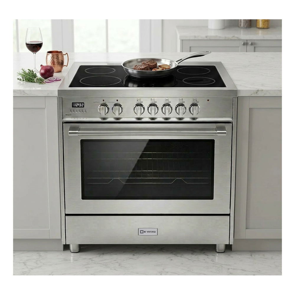 Verona Verona Prima 36" Electric Range with 5 Radiant Burners in Stainless Steel