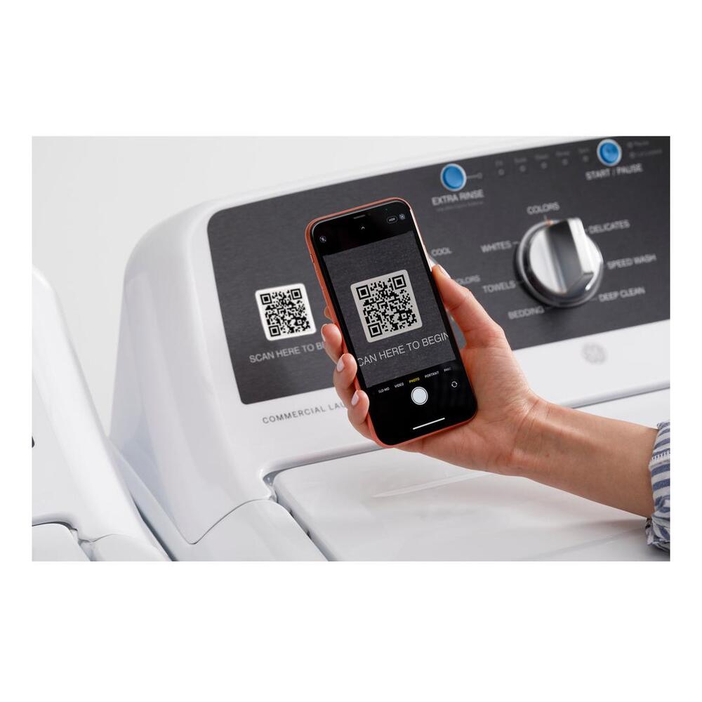 GE GE® 7.4 cu. ft. Capacity aluminized alloy drum Commercial Gas Dryer with Sensor 