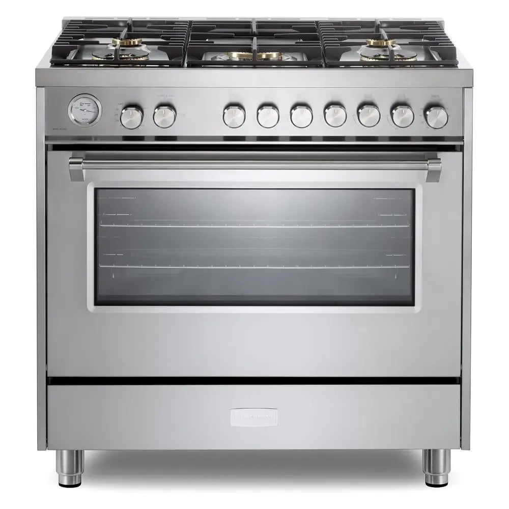 Verona Verona Ultima 36" Dual Fuel Range with 5 Sealed Burners in Stainless Steel