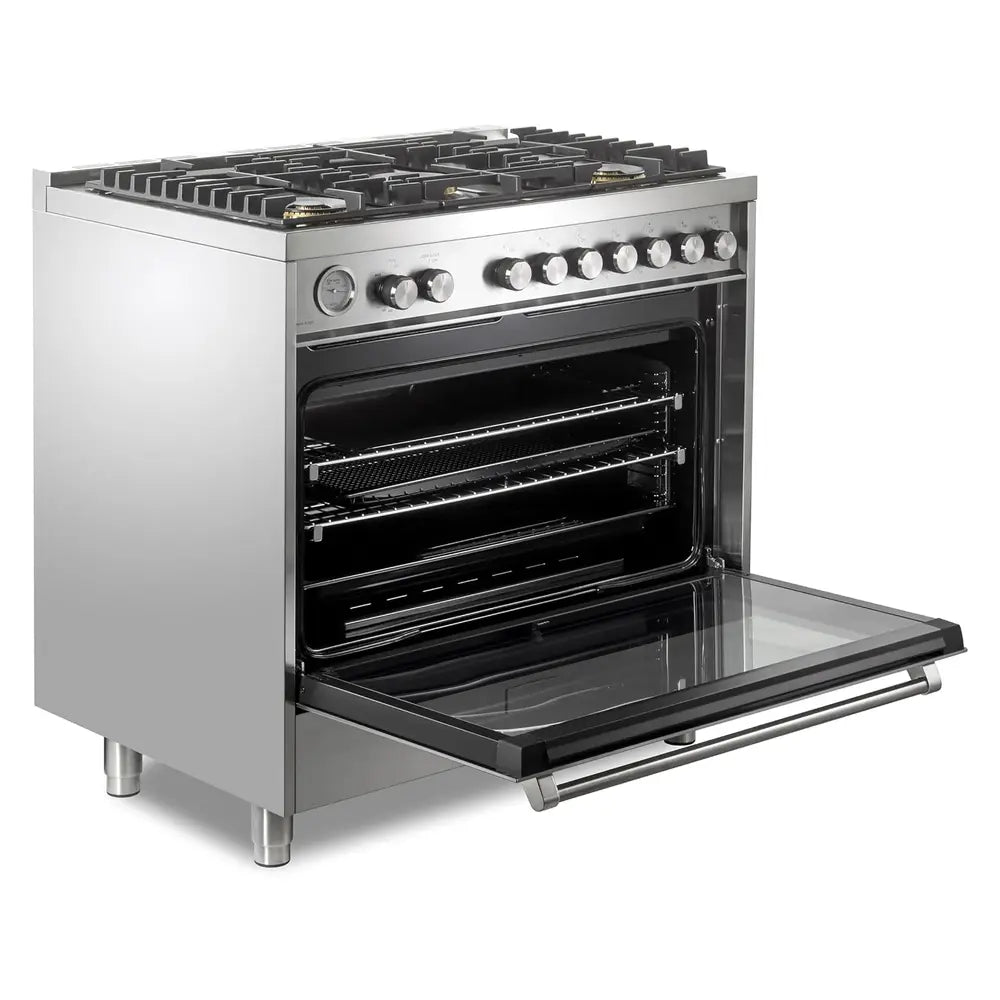 Verona Verona Ultima 36" Dual Fuel Range with 5 Sealed Burners in Stainless Steel