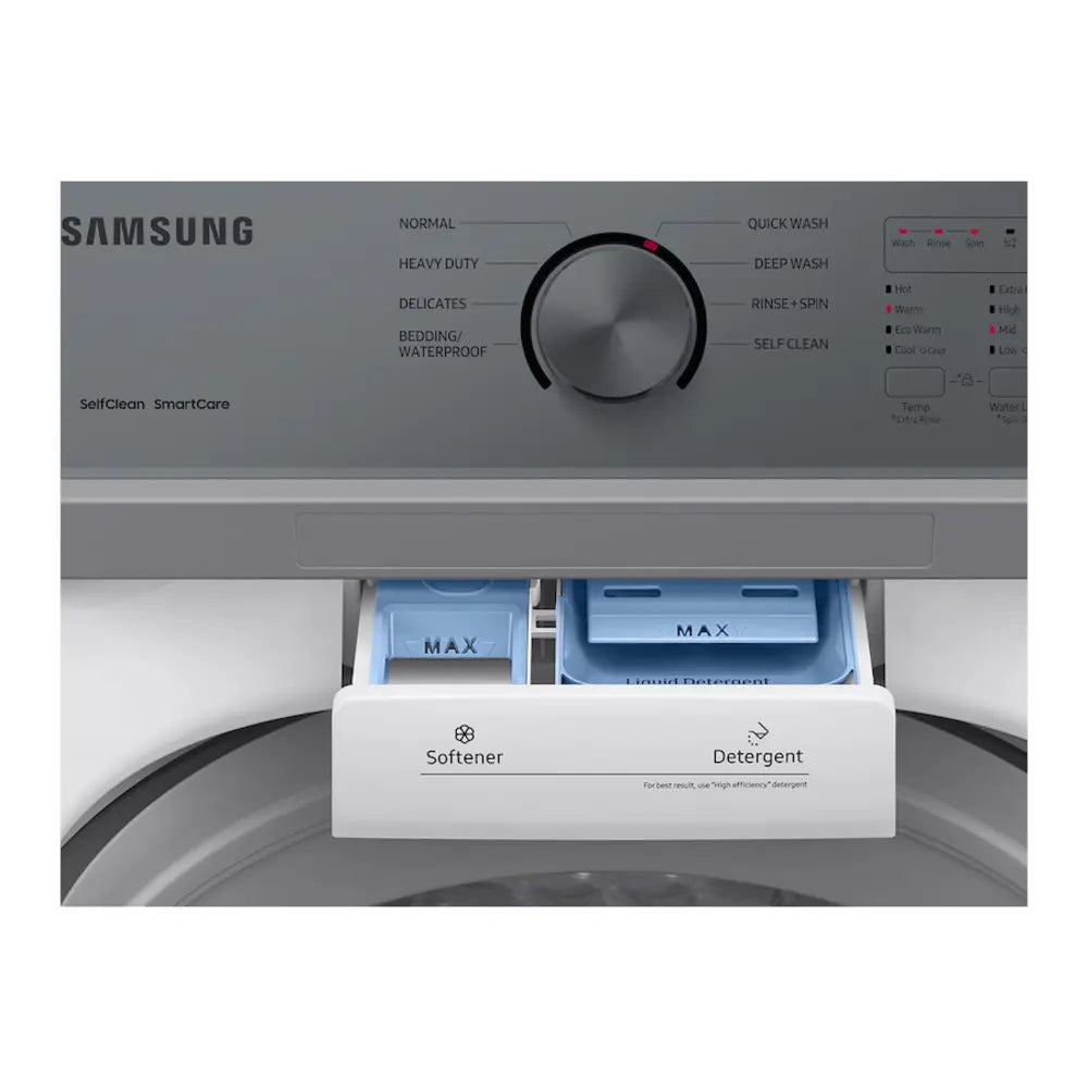 Samsung 4.4 cu. ft. Top Load Washer with ActiveWave™ Agitator and Soft-Close Lid in Whit