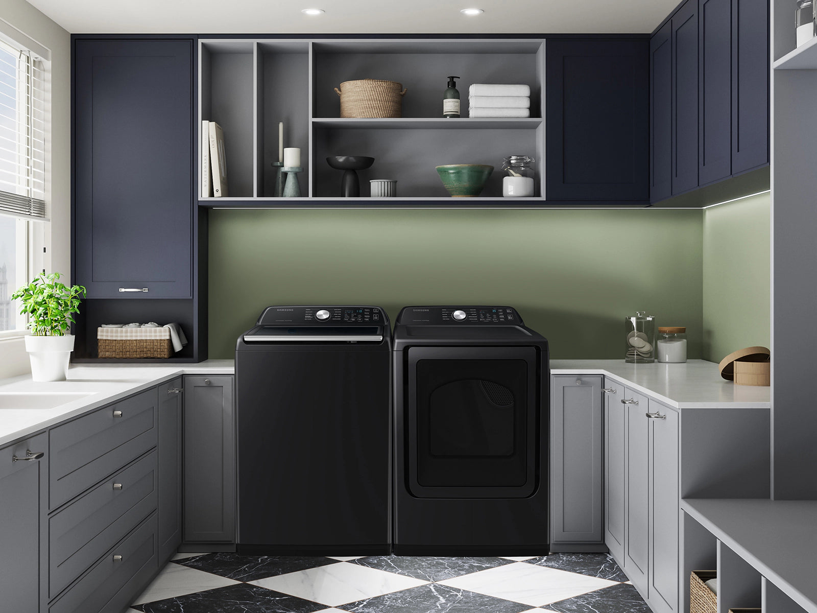 Samsung 4.7 cu. ft. Large Capacity Smart Top Load Washer with Active WaterJet in Brushed