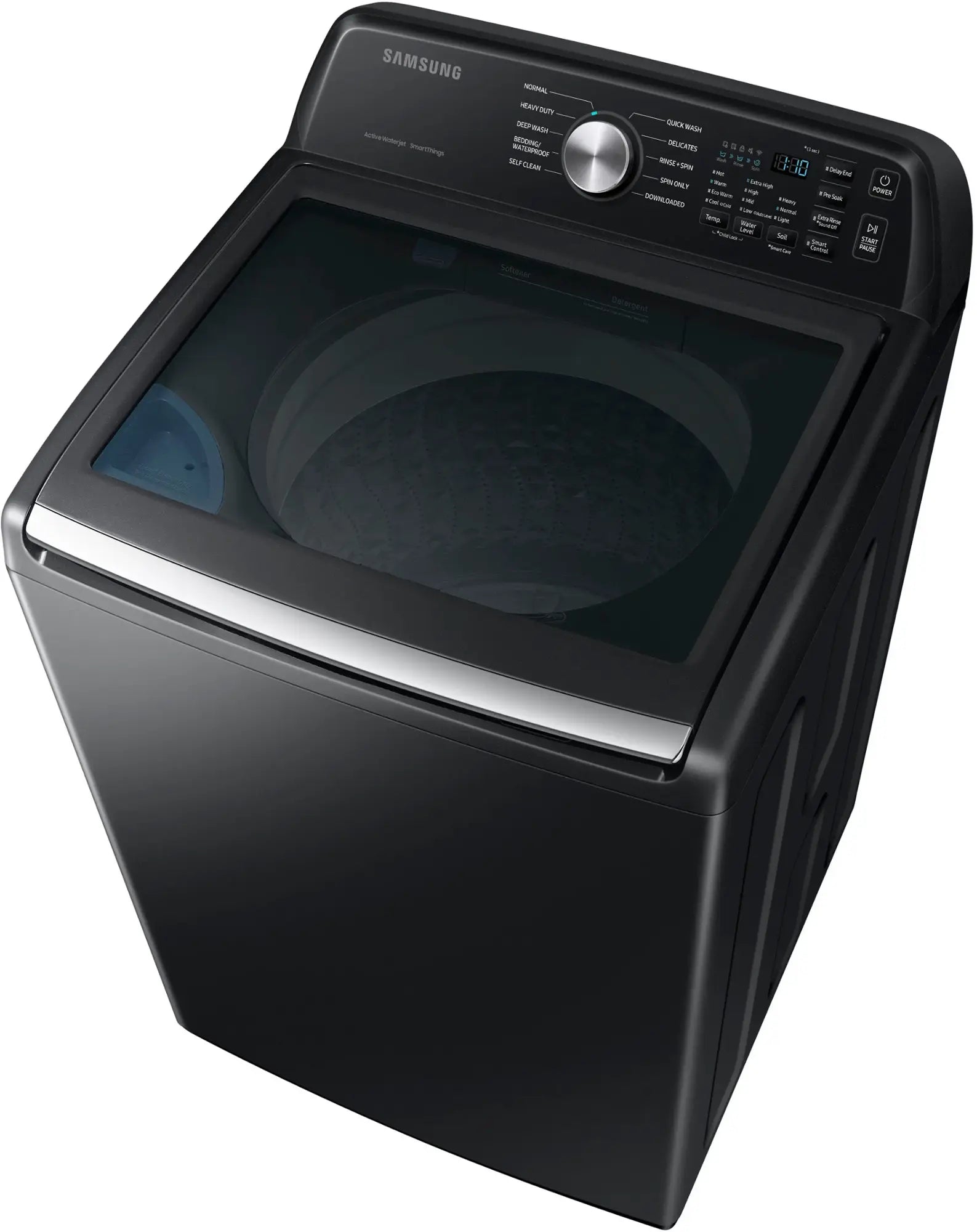 Samsung 4.7 cu. ft. Large Capacity Smart Top Load Washer with Active WaterJet in Brushed