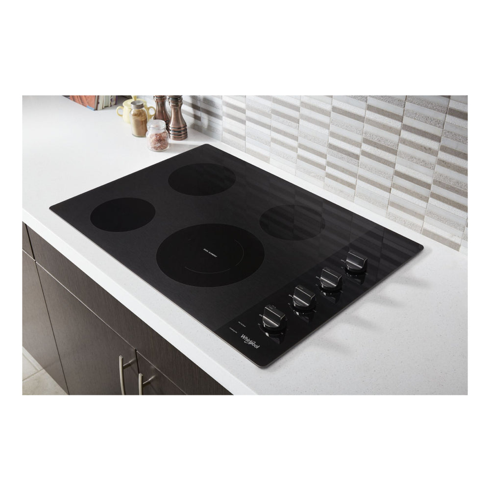 Whirlpool 30-inch Electric Ceramic Glass Cooktop with Dual Radiant Element