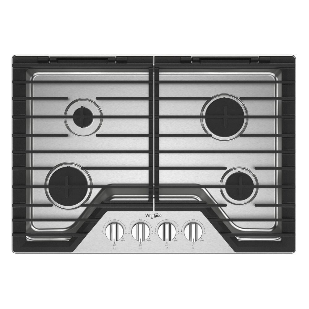 Whirlpool 30-inch Gas Cooktop with EZ-2-Lift™ Hinged Cast-Iron Grates