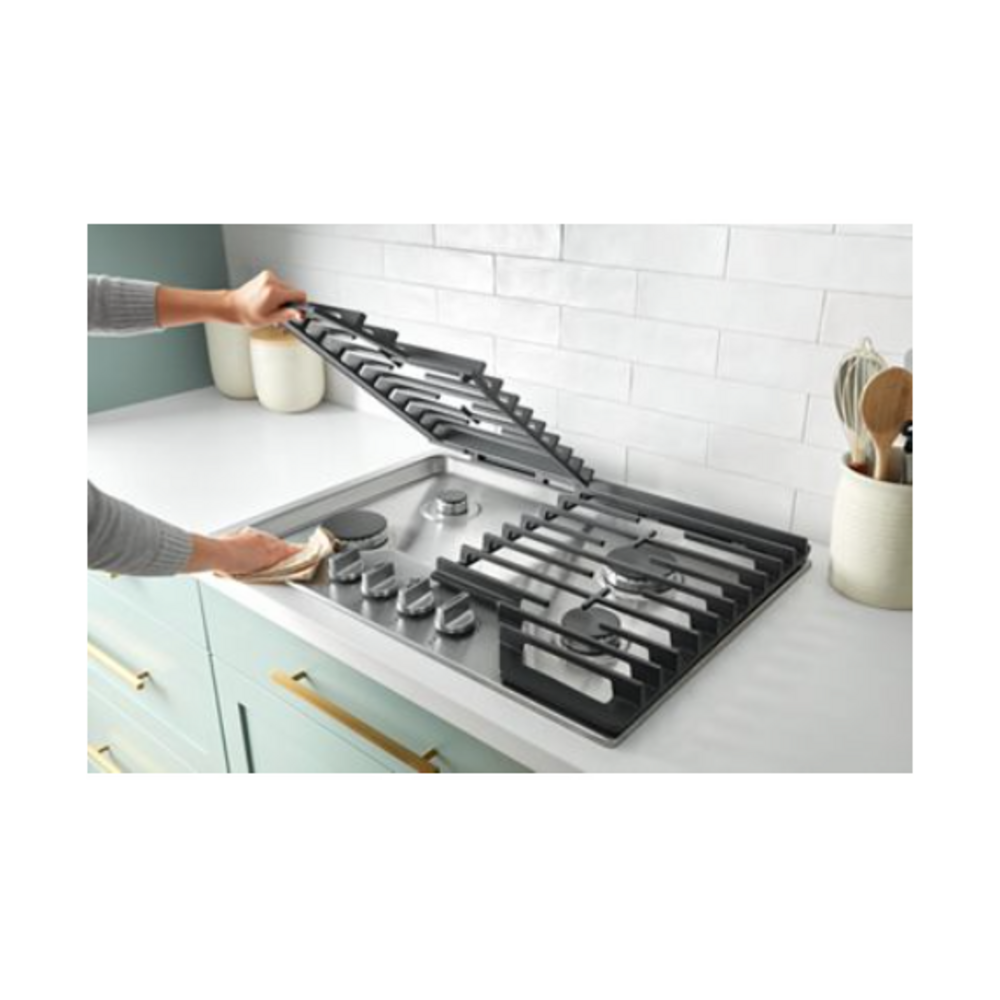 Whirlpool 30-inch Gas Cooktop with EZ-2-Lift™ Hinged Cast-Iron Grates