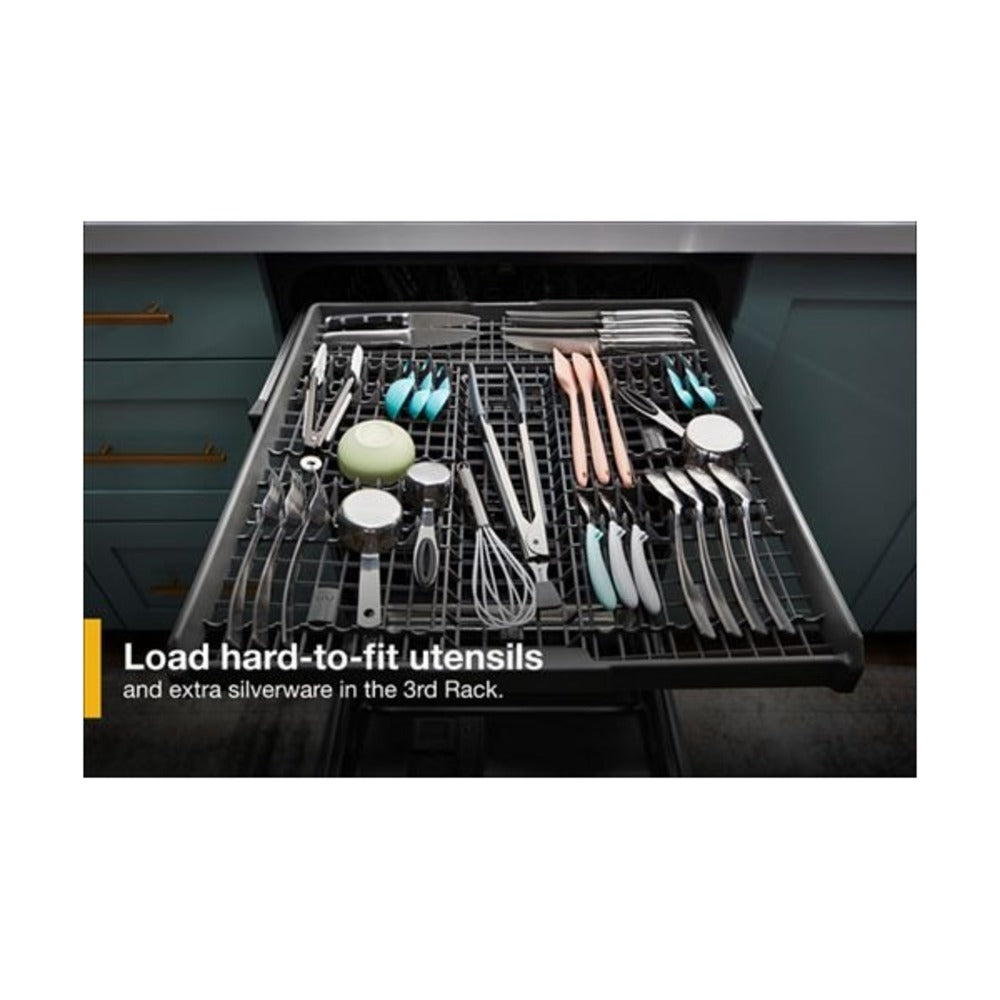 Whirlpool Quiet Dishwasher with 3rd Rack and Pocket Handle