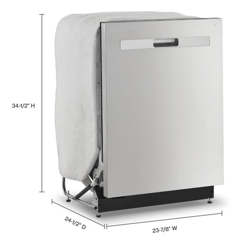 Whirlpool Quiet Dishwasher with 3rd Rack and Pocket Handle