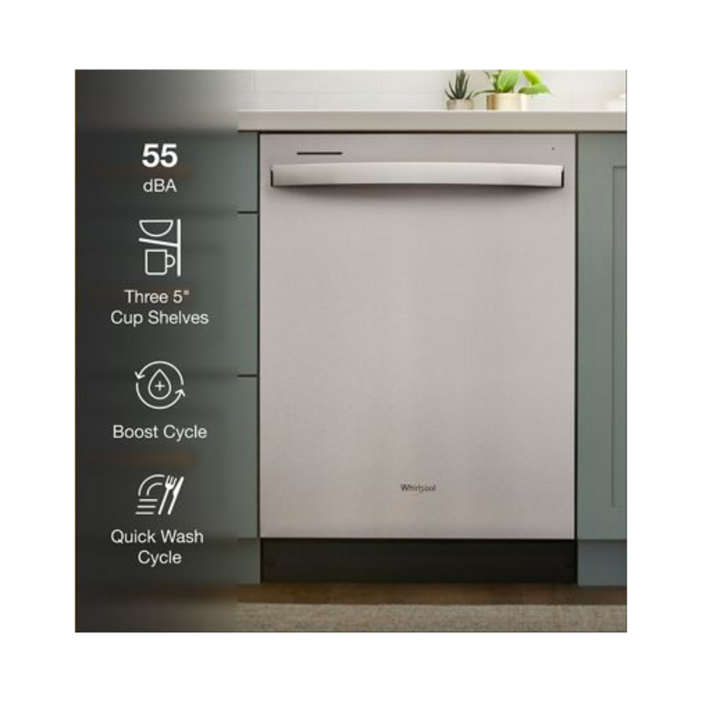 Whirlpool 24" Dishwasher with Boost Cycle and Triple Filtration Wash - 55dBA